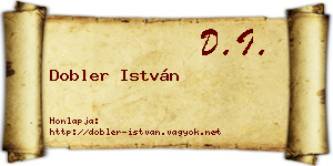 Dobler István névjegykártya