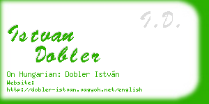 istvan dobler business card